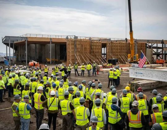 The beam-signing event at the Theodore Roosevelt Presidential Library - August 2024