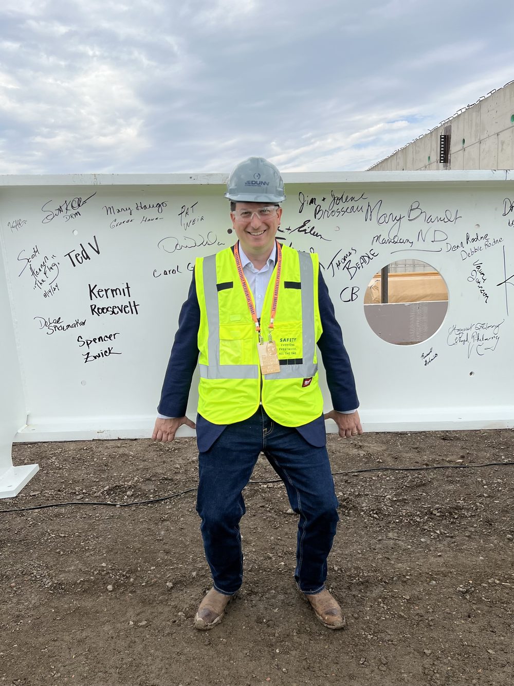 The beam-signing event at the Theodore Roosevelt Presidential Library - August 2024