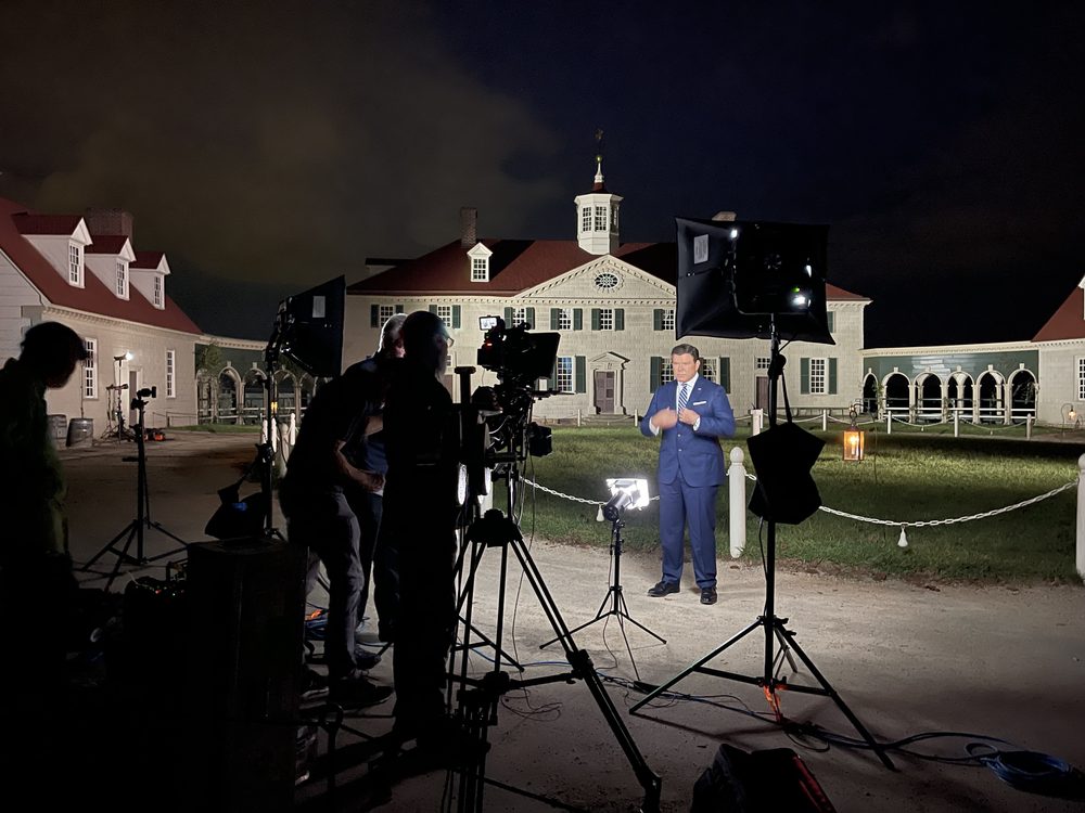 Filming Bret Baier's Special Report at Mount Vernon - 2023