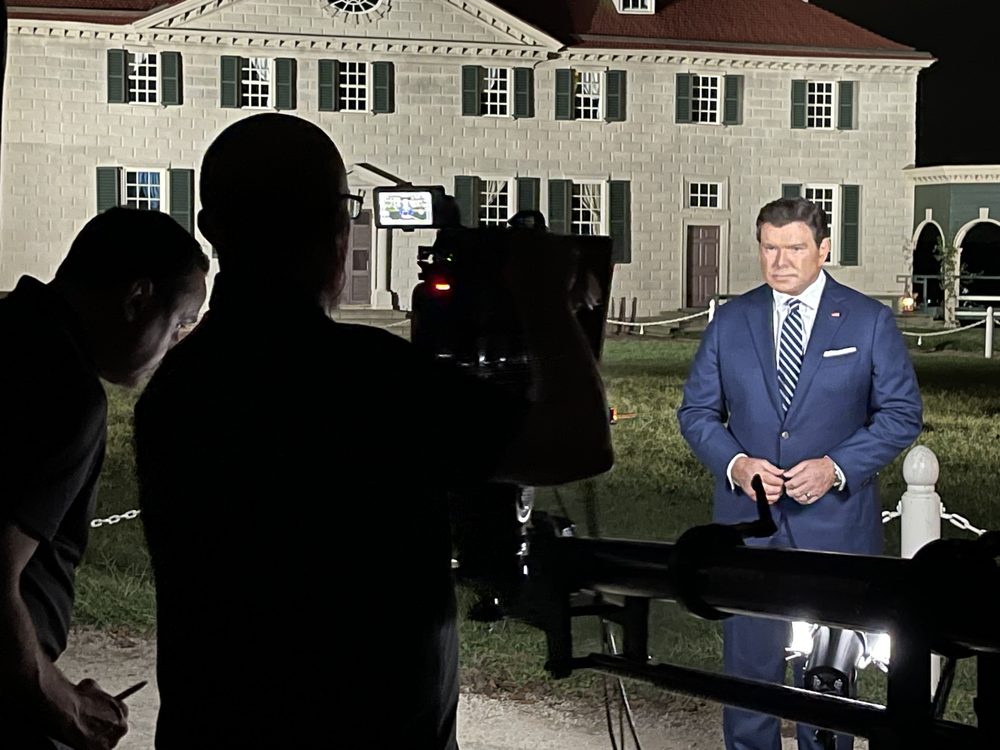 Filming Bret Baier's Special Report at Mount Vernon - 2023