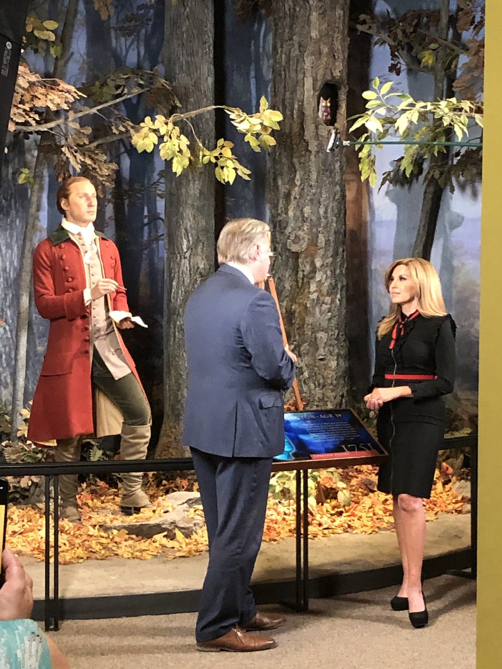 Filming a CBS segment at Mount Vernon - 2020