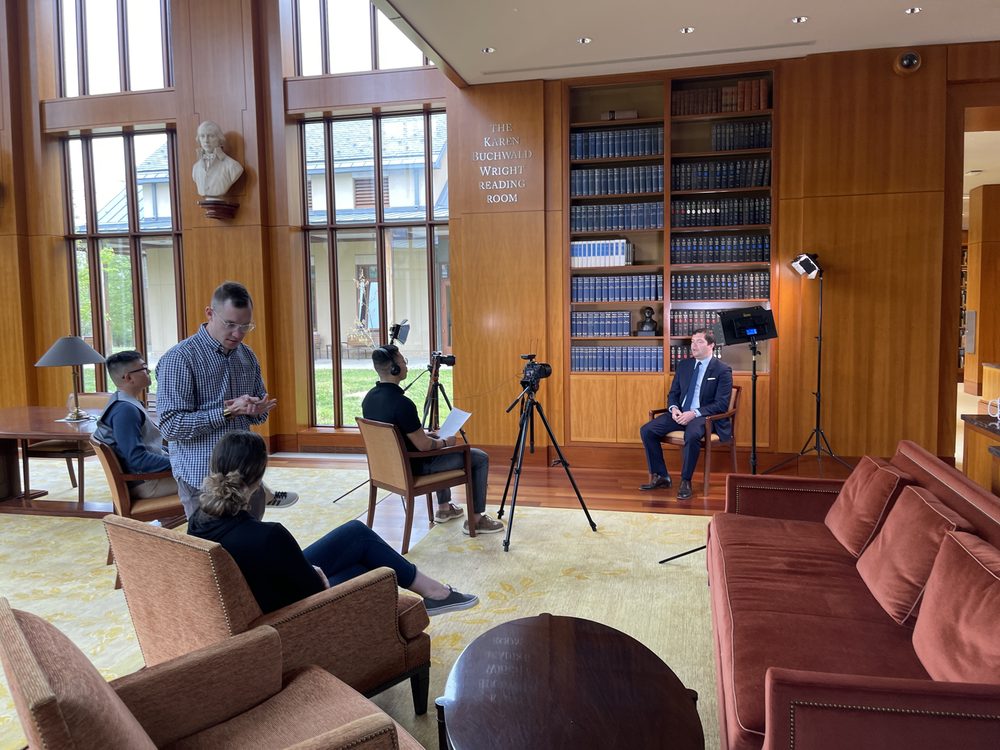 On set for CNN Films' George Washington - 2022