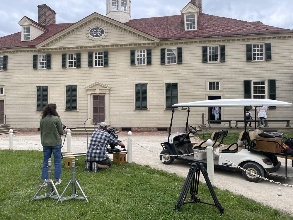 On set for CNN Films' George Washington - 2022