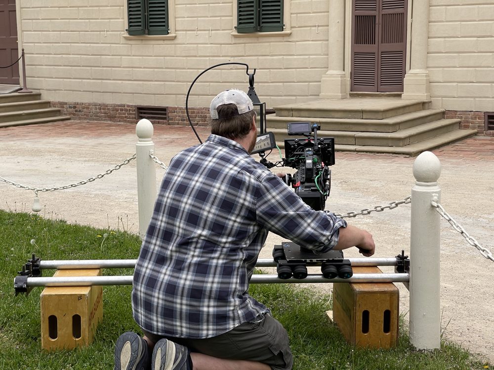 On set for CNN Films' George Washington - 2022