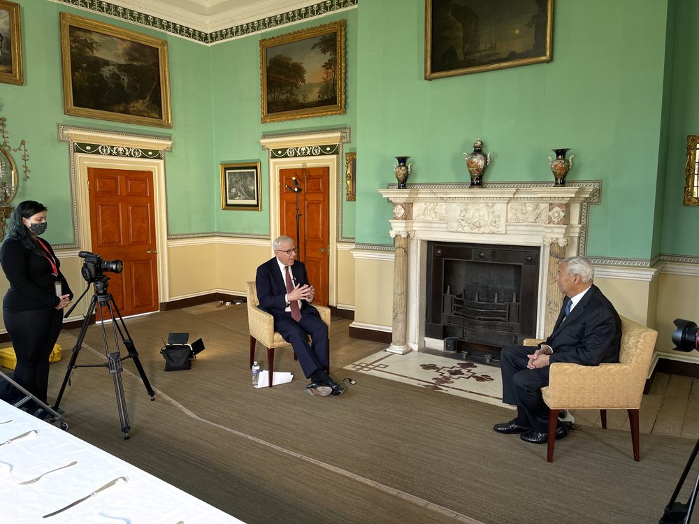 Filming with General Colin Powell at Mount Vernon - 2020
