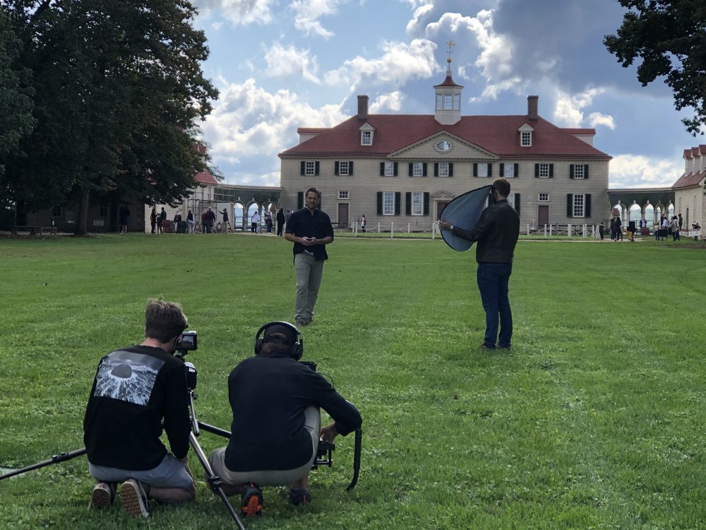 Drive Thru History filming at Mount Vernon - 2020