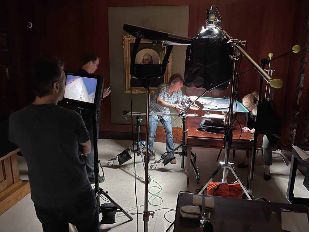 On set for a George Washington television series - 2021-2022