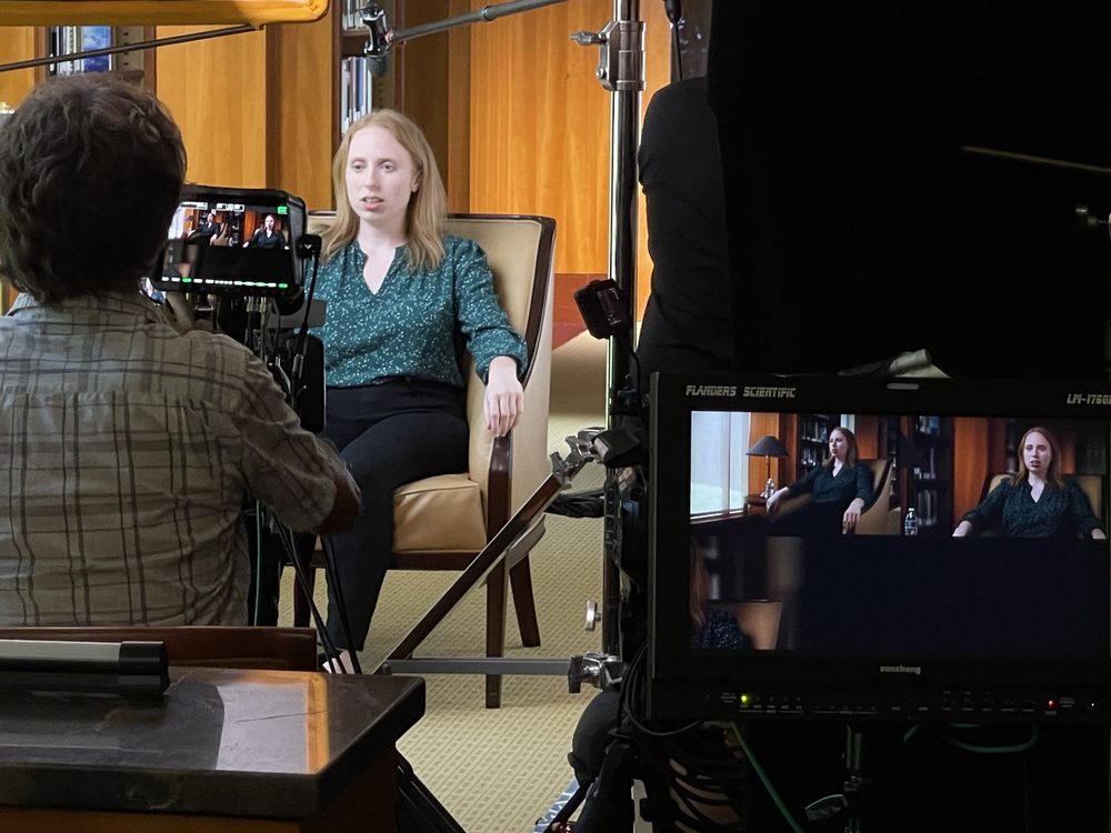 On set for a George Washington television series - 2021-2022