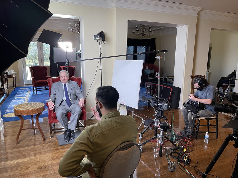 On set for a George Washington television series - 2021-2022