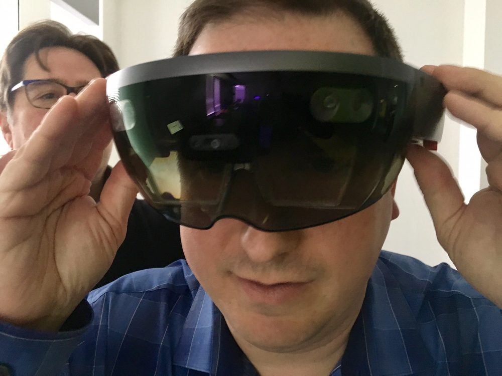 Testing Microsoft HoloLens at Mount Vernon - 2017