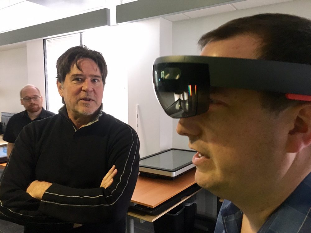 Testing Microsoft HoloLens at Mount Vernon - 2017