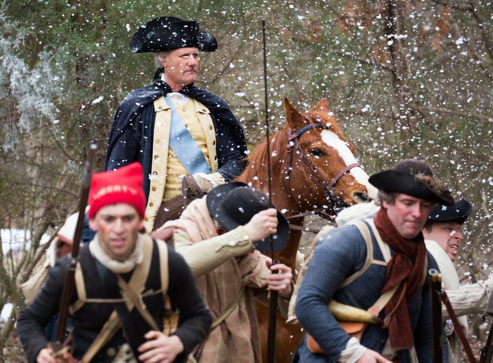 On set for The Winter Patriots - 2017