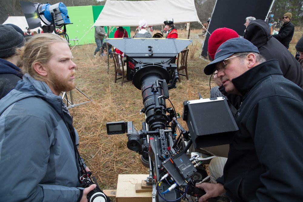On set for The Winter Patriots - 2017