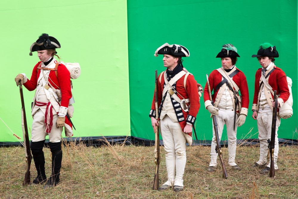 On set for The Winter Patriots - 2017