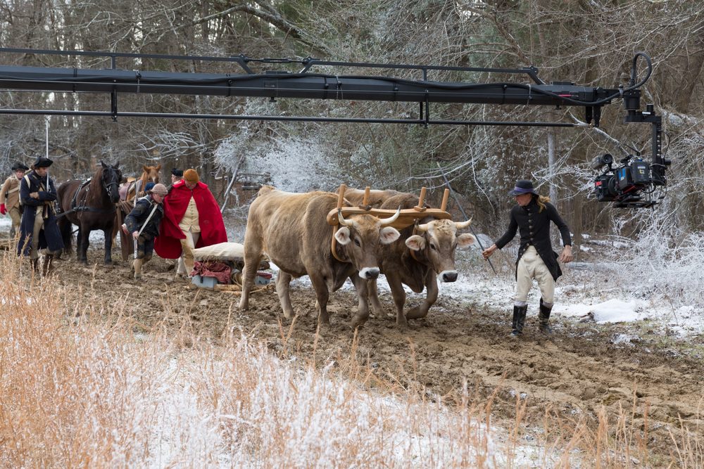 On set for The Winter Patriots - 2017