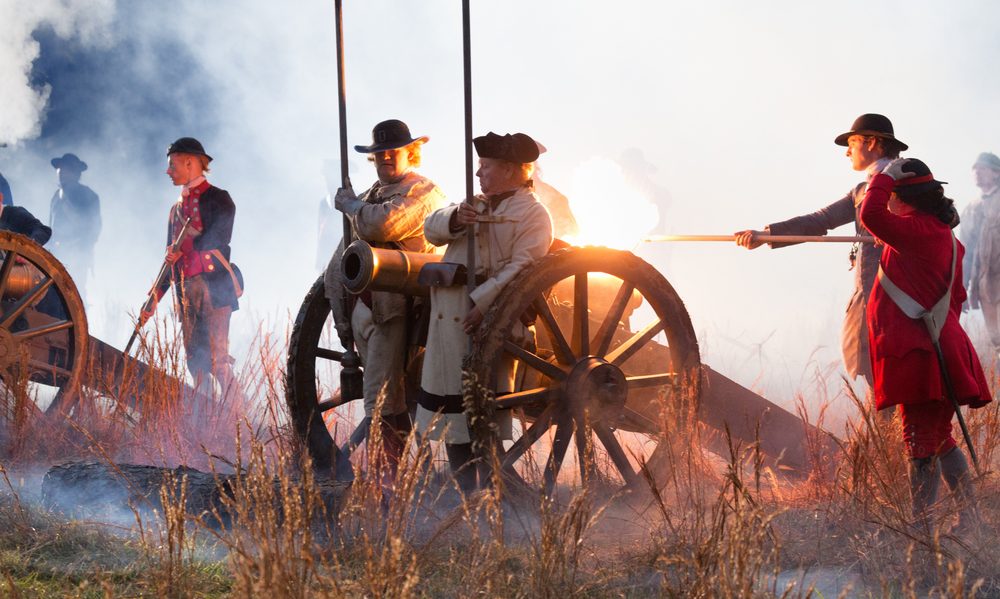 On set for The Winter Patriots - 2017