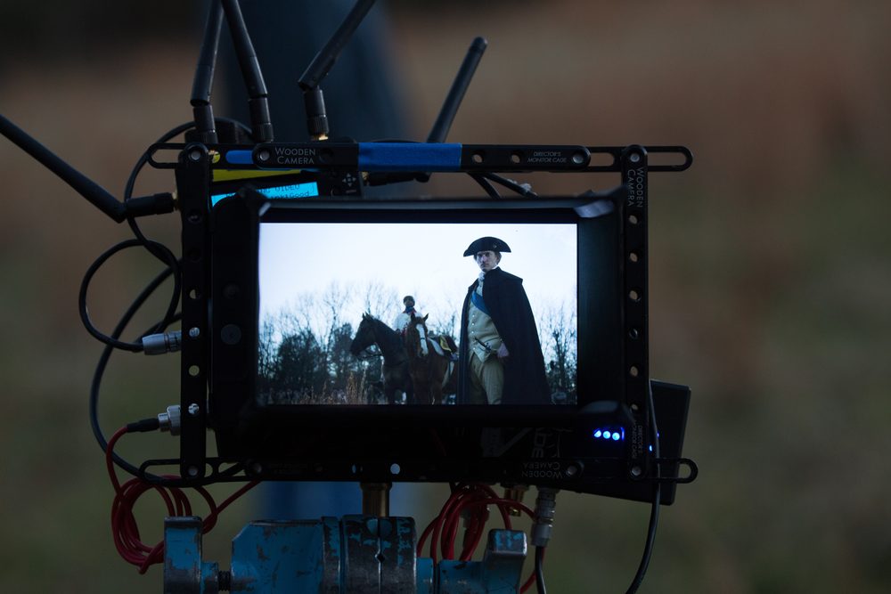 On set for The Winter Patriots - 2017
