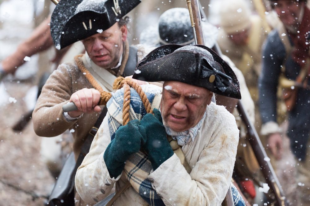 On set for The Winter Patriots - 2017