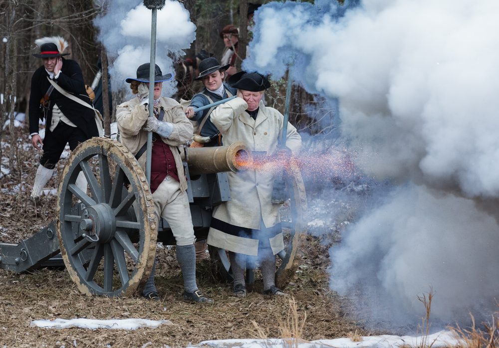 On set for The Winter Patriots - 2017