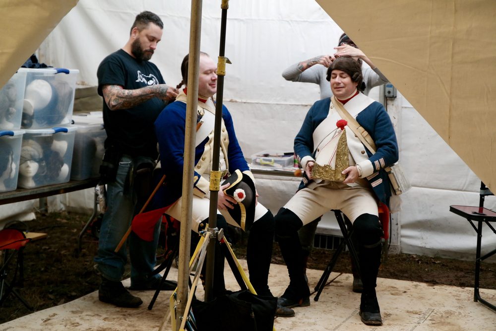 On set for The Winter Patriots - 2017