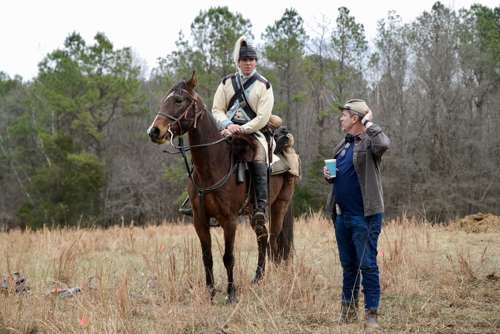 On set for The Winter Patriots - 2017