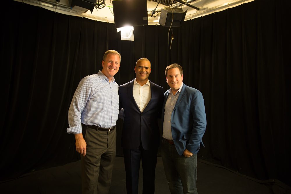 On set for Be Washington, with Christopher Jackson