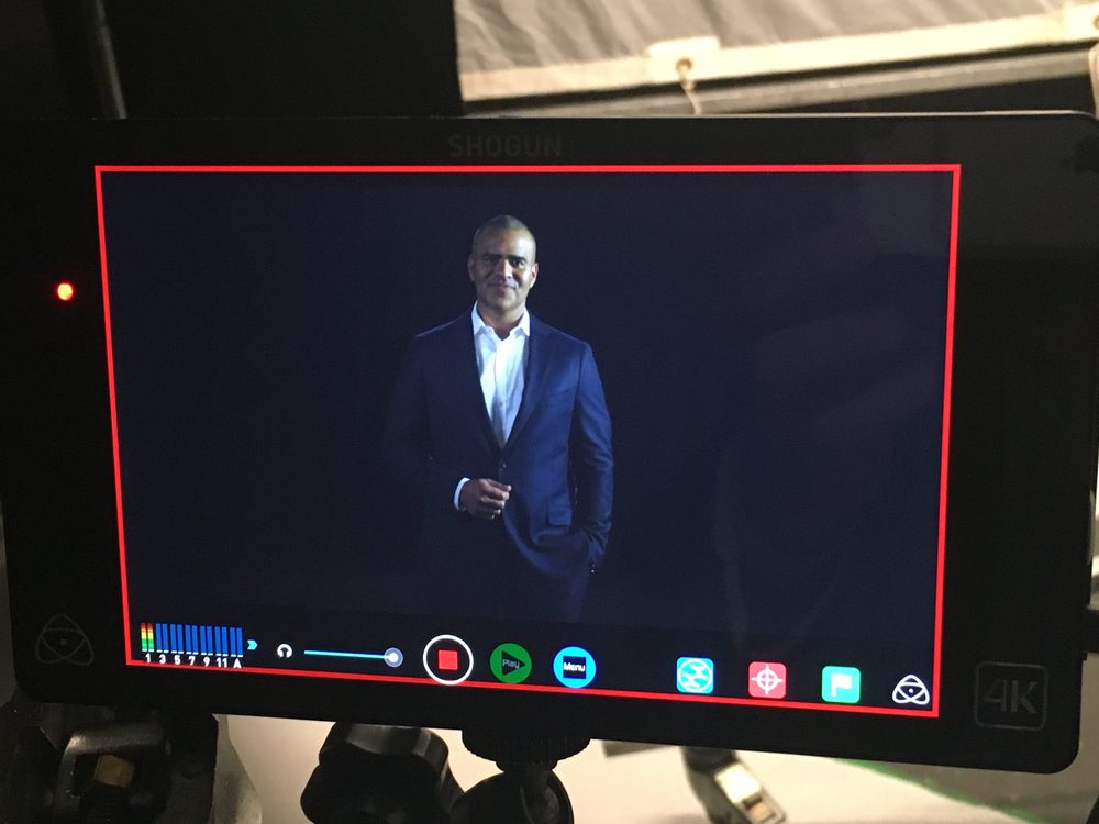 On set for Be Washington, with Christopher Jackson