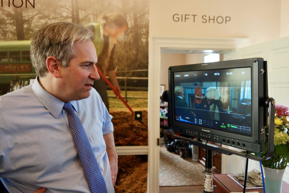 On set for Be Washington, with Christopher Jackson