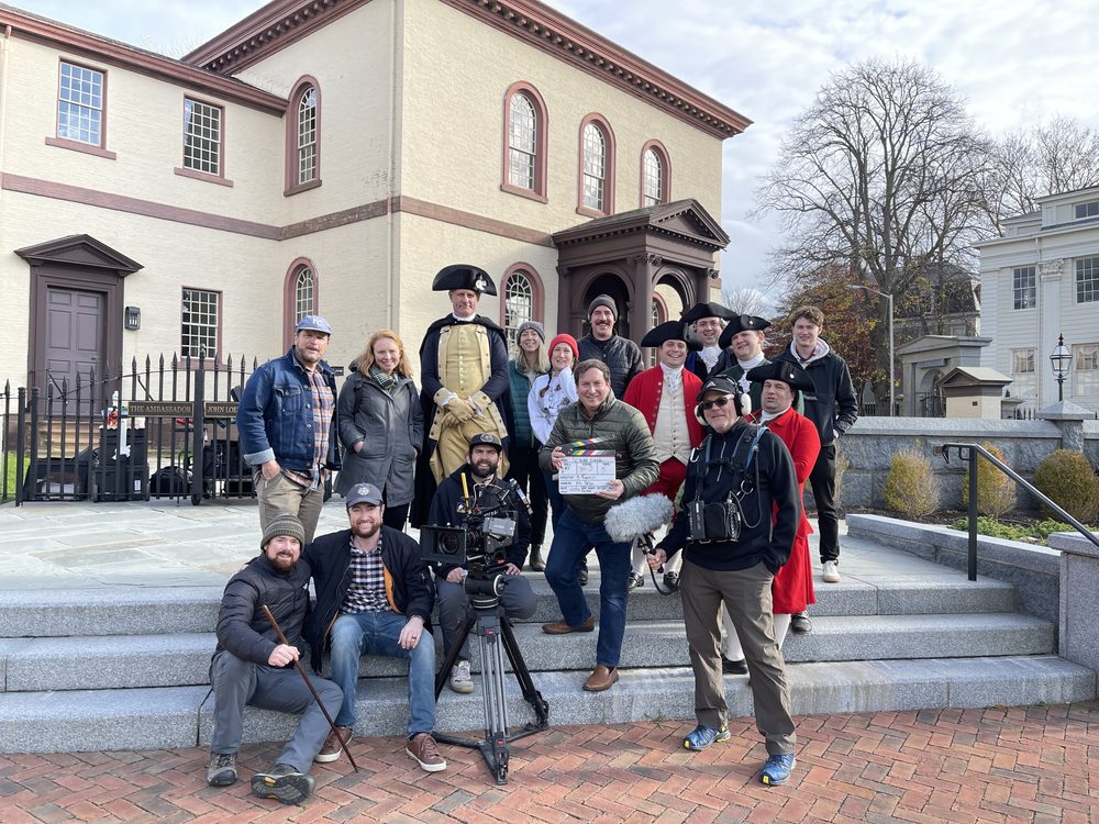 On location for George Washington and the Pursuit of Religious Freedom - Newport, RI, 2021