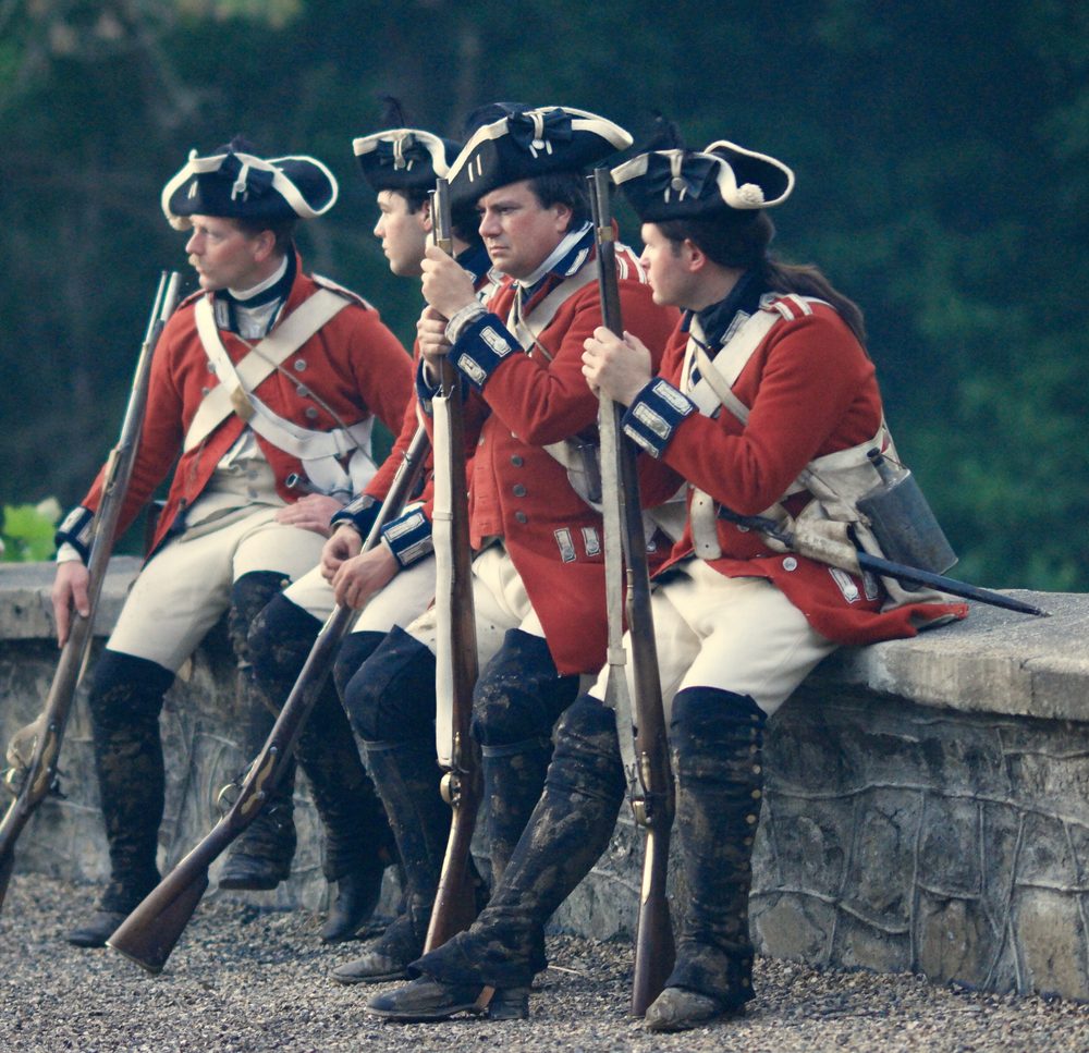 On set for the Revolutionary War 4D Theater film