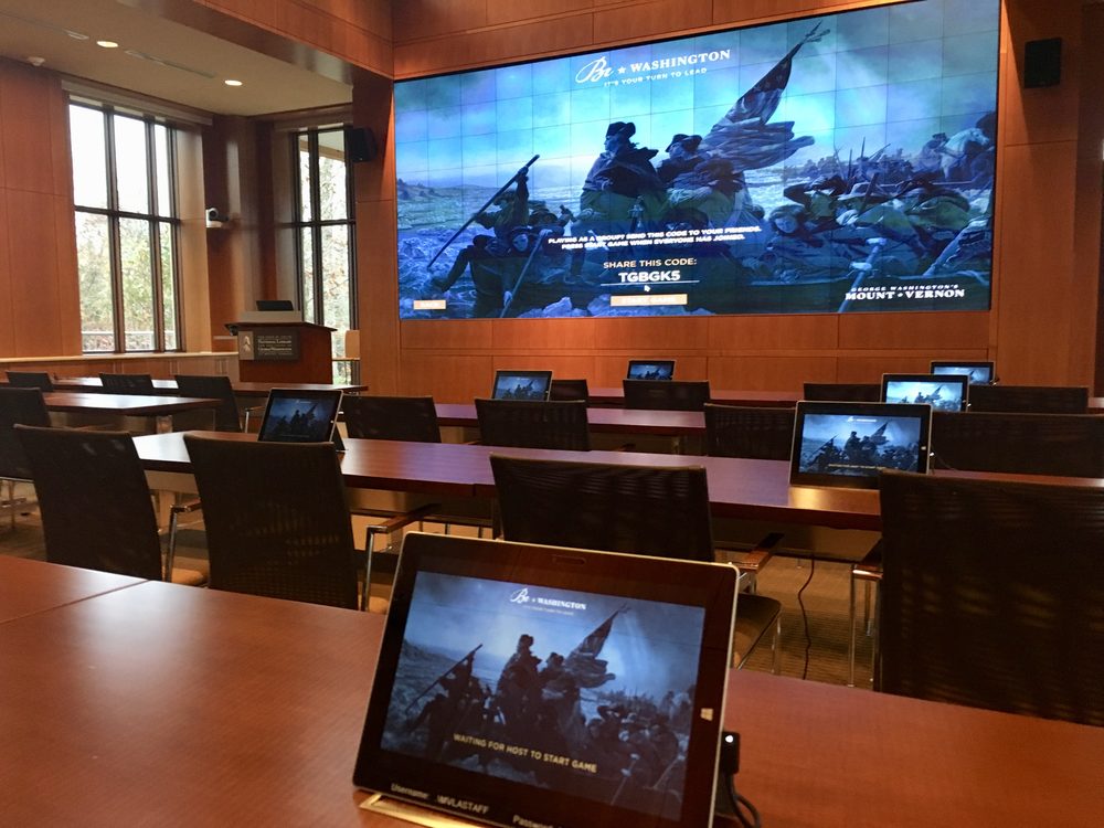 Snow and screen tests in the Revolutionary War 4D Theater