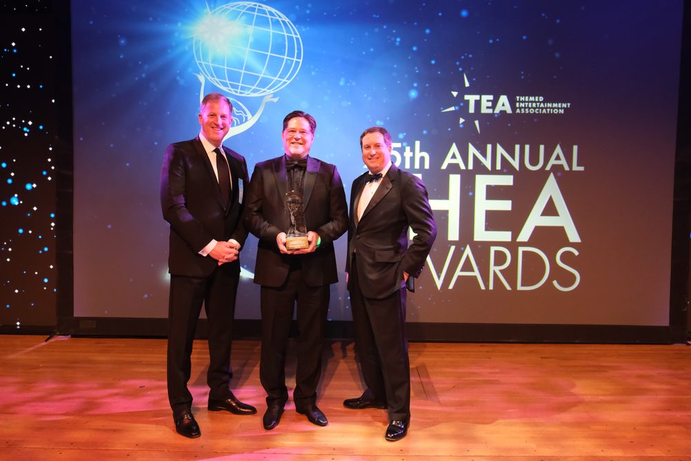 Accepting the Thea Award on stage - April 13, 2019