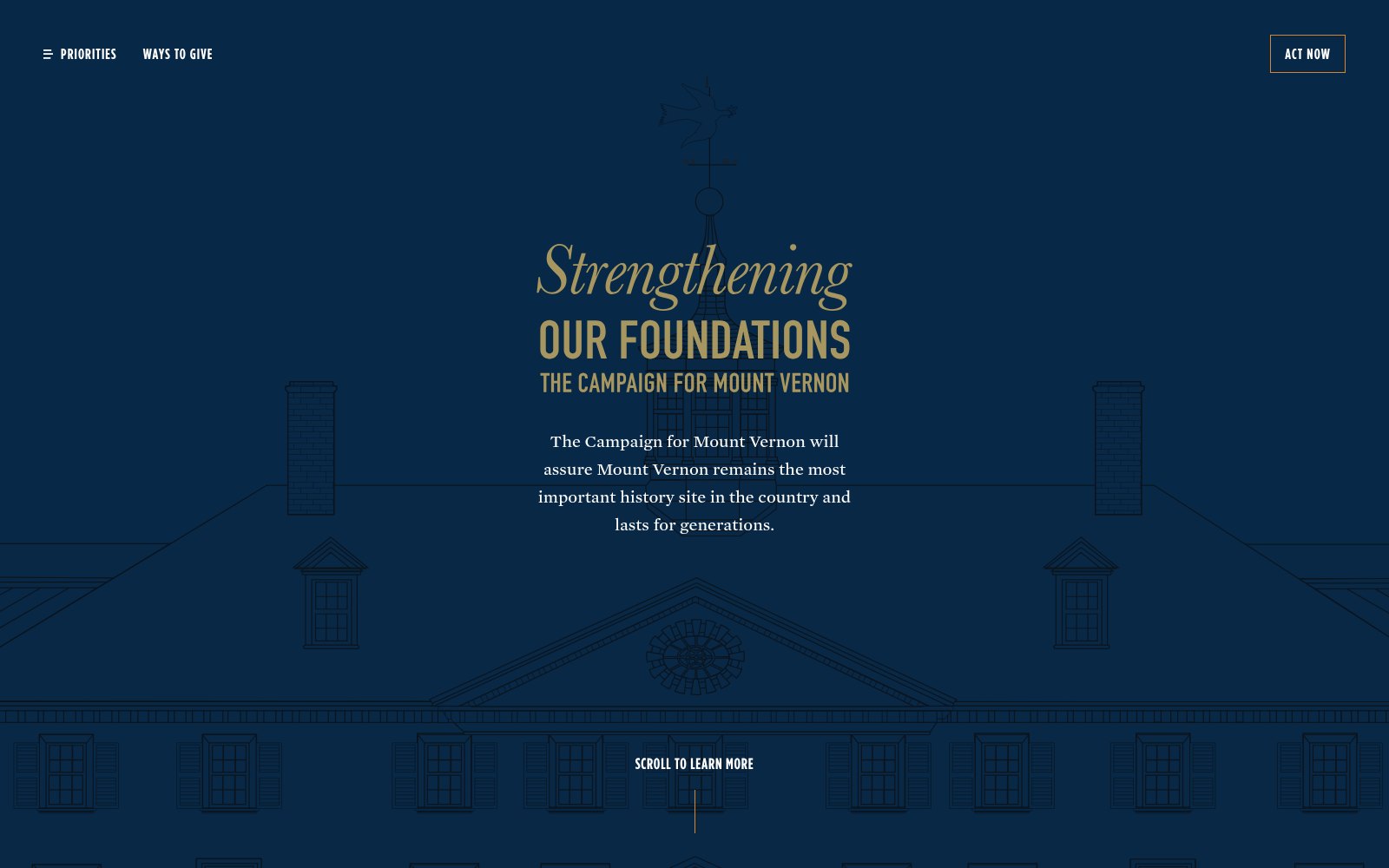 Strengthening Our Foundations — the Campaign for Mount Vernon, $150M for America's 250th