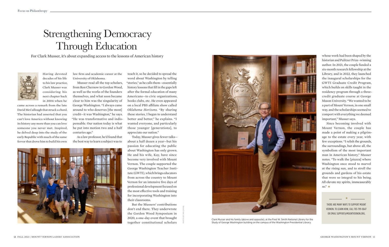 Focus on Philanthropy — Clark Musser profile