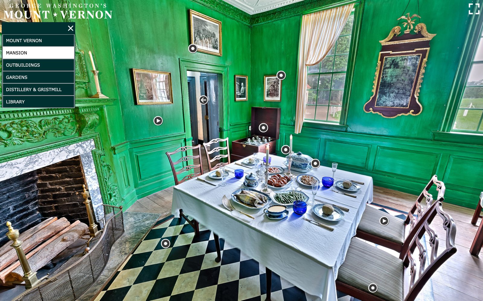 Virtual tour grounds view