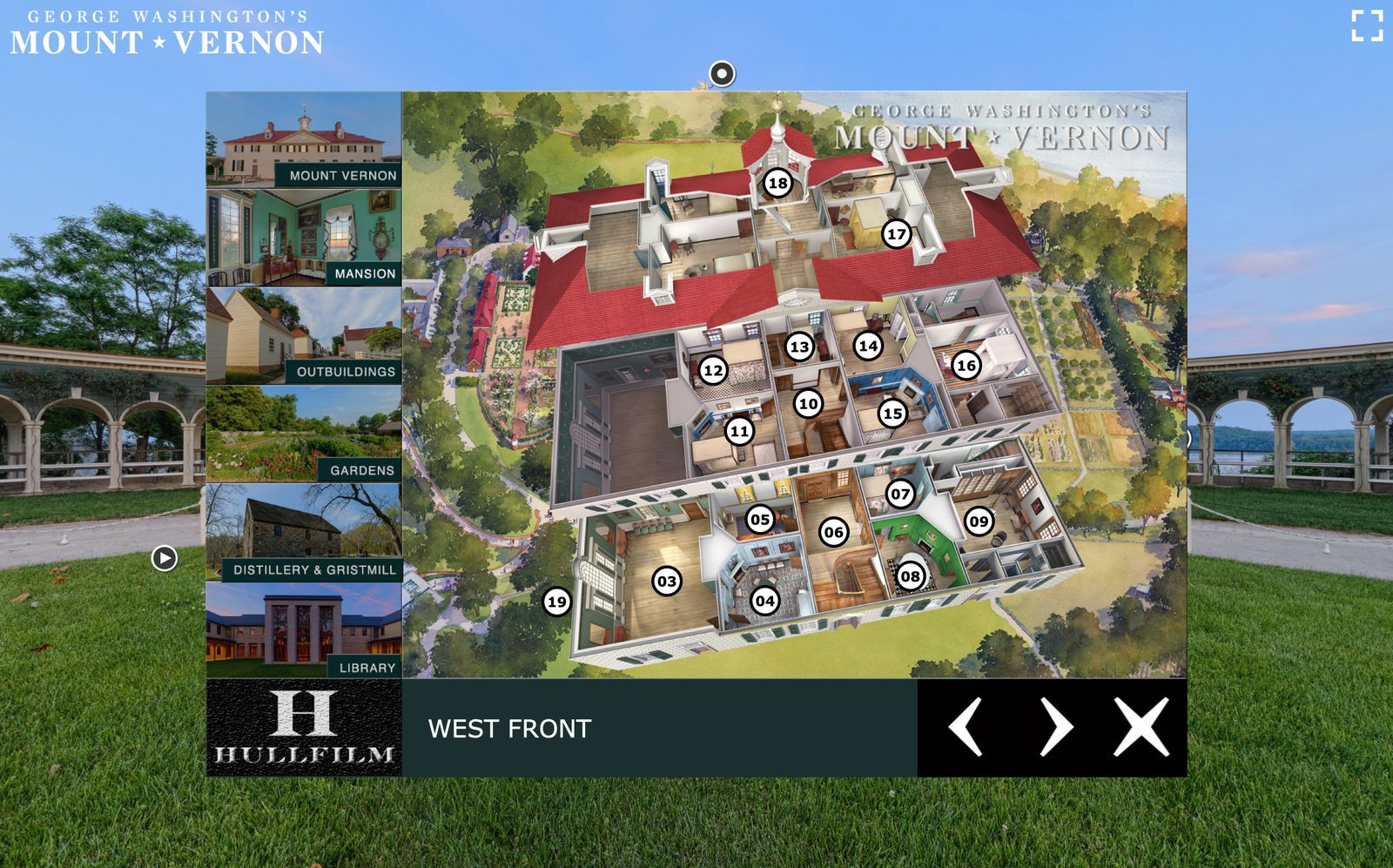 Virtual tour interpretive view