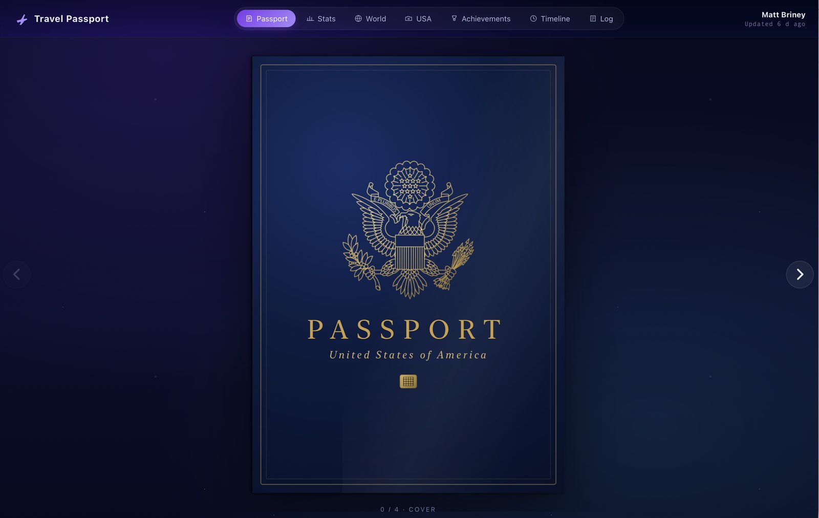 Travel Passport stats