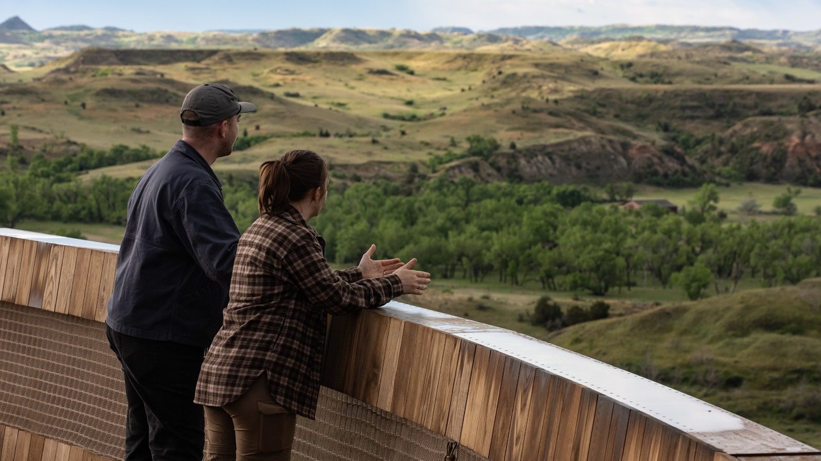 Still from the Library's boardwalk commercial, looking out across the Badlands