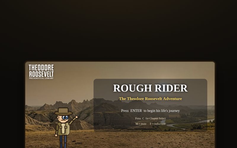 The Rough Rider game title screen